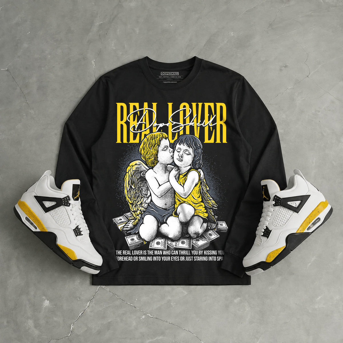 Tour Yellow 4s DopeSkill Long Sleeve T-Shirt Real Lover Graphic