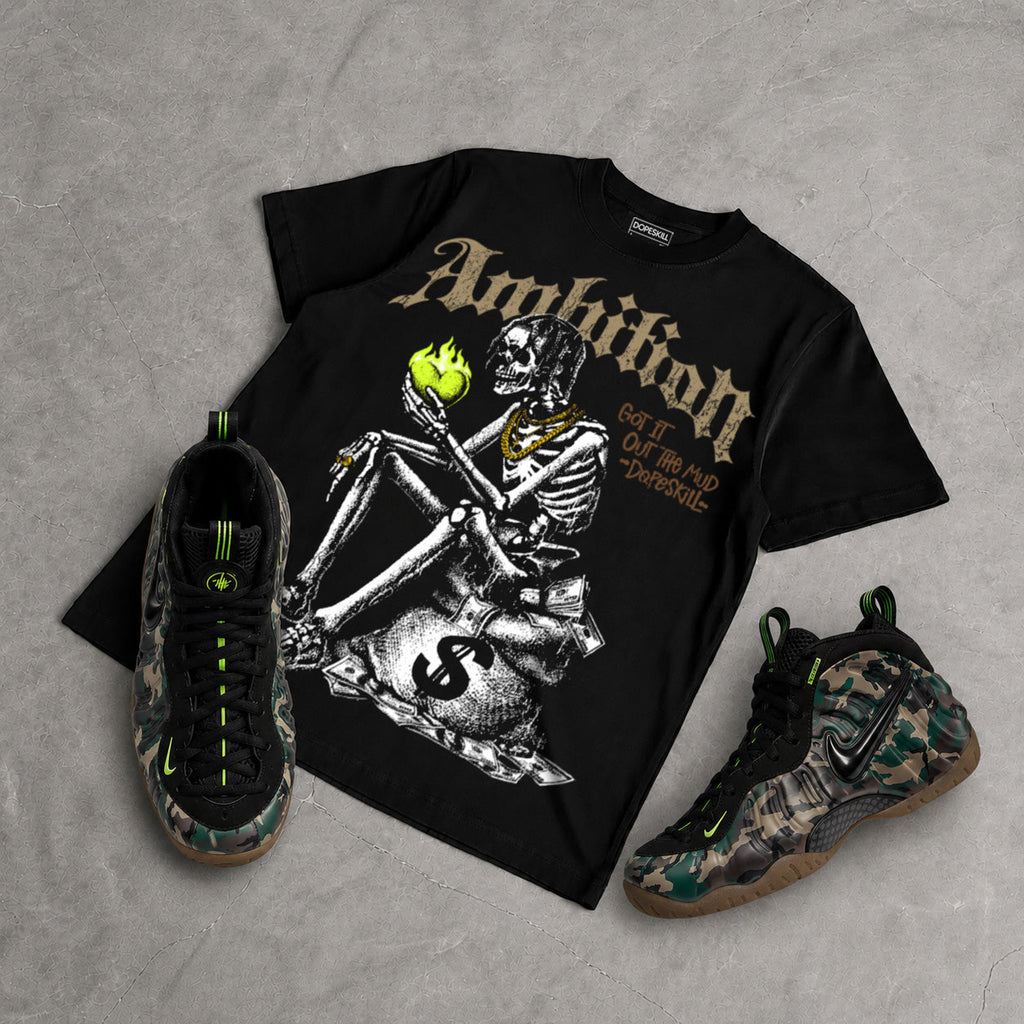 Foamposite One Green Camo DopeSkill T-Shirt Ambition Graphic