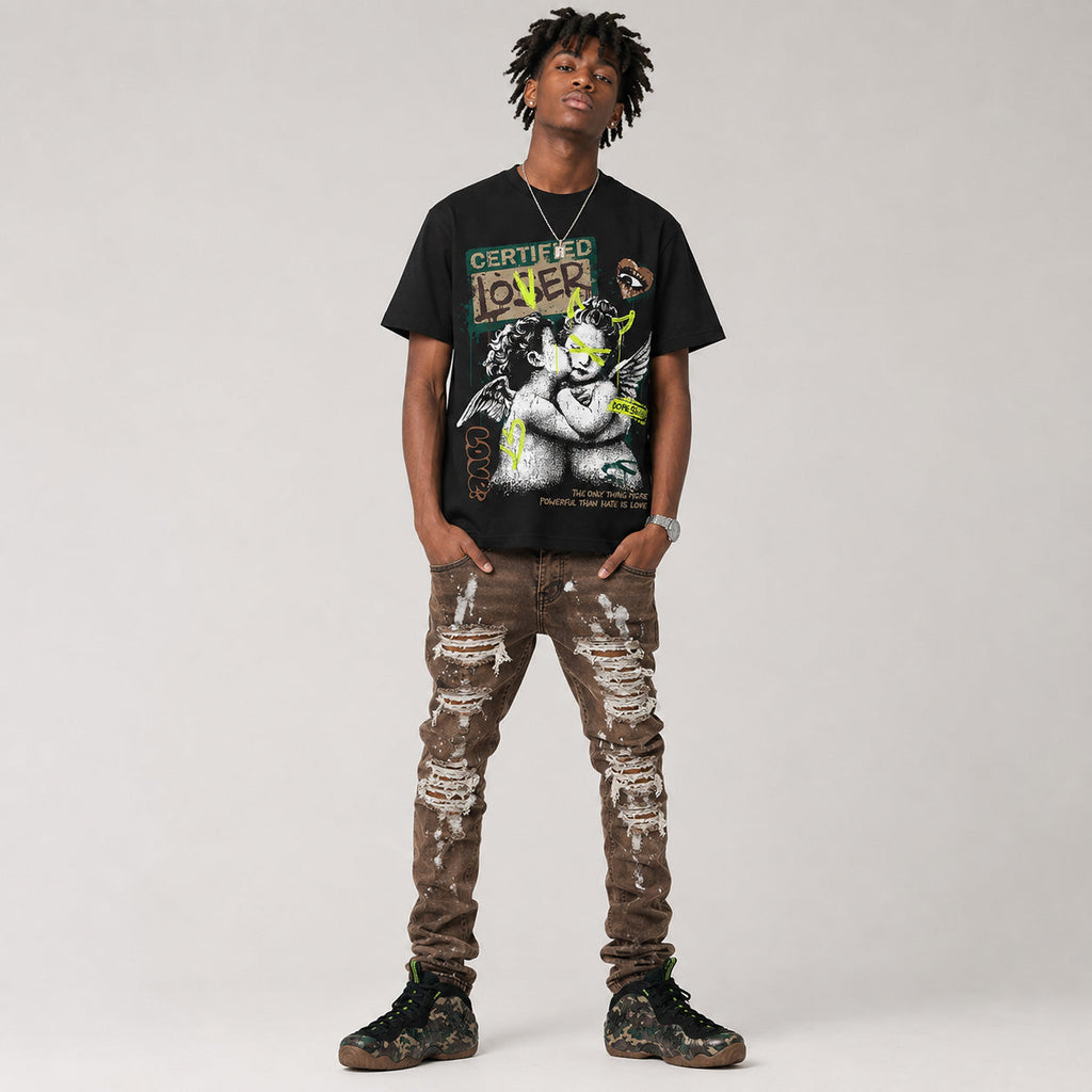 Foamposite One Green Camo DopeSkill T-Shirt Certified Lover Graphic