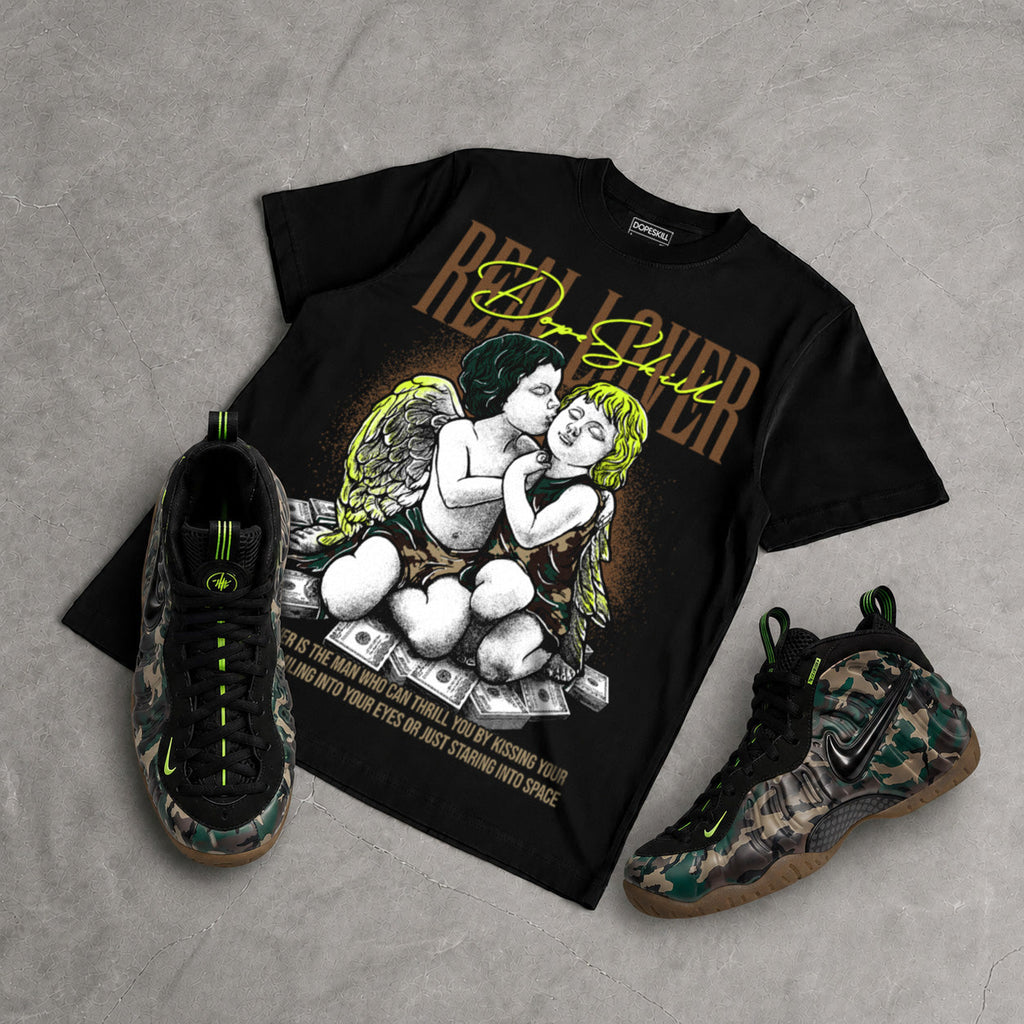 Foamposite One Green Camo DopeSkill T-Shirt Real Lover Graphic