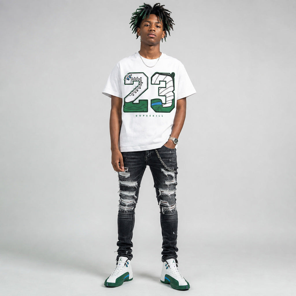 Bucks 12s DopeSkill T-Shirt 23 with 12s Pattern Graphic