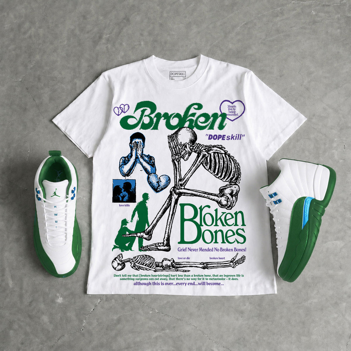 Bucks 12s DopeSkill T-Shirt Broken Bones Graphic