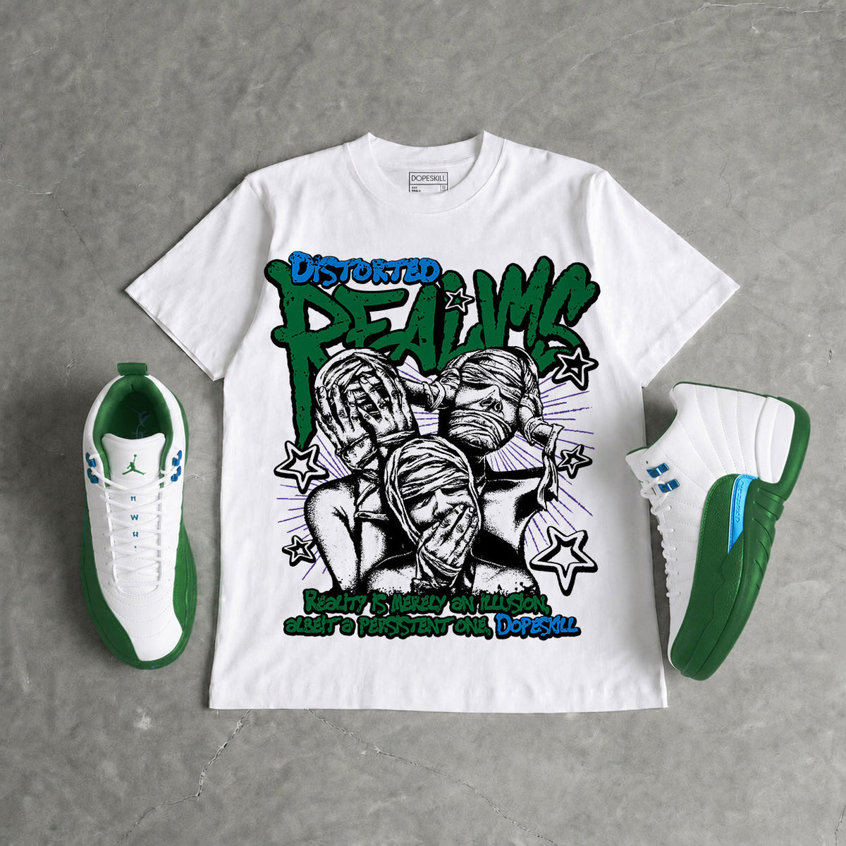 Bucks 12s DopeSkill T-Shirt Distorted Realms Graphic