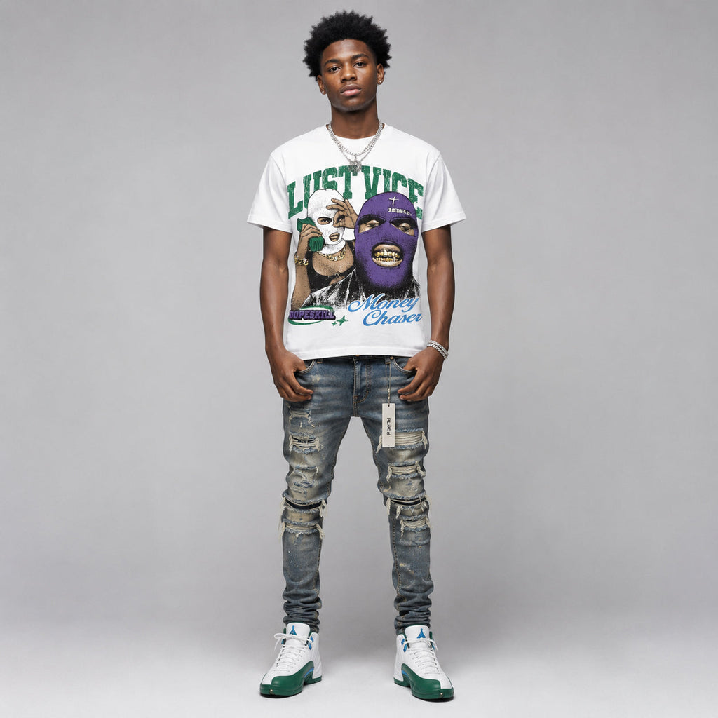 Bucks 12s DopeSkill Oversize Print T-Shirt Lust Vice Graphic