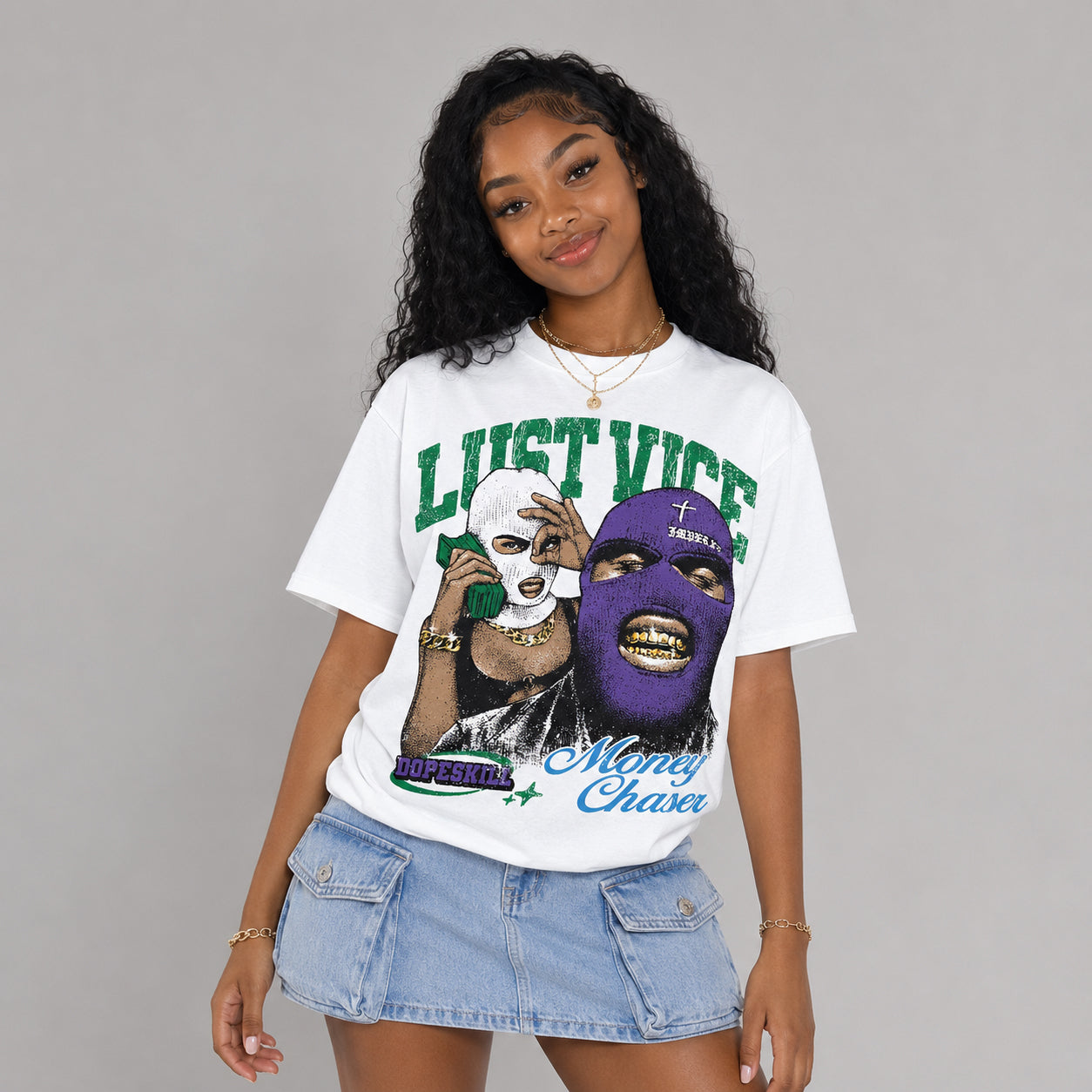 Bucks 12s DopeSkill Oversize Print T-Shirt Lust Vice Graphic