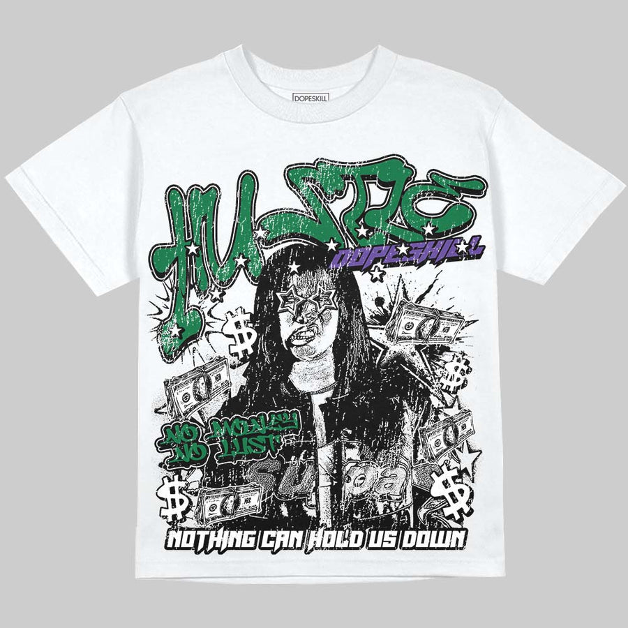 Bucks 12s ChanceGift Oversize Print T-Shirt No Money No Lust Graphic