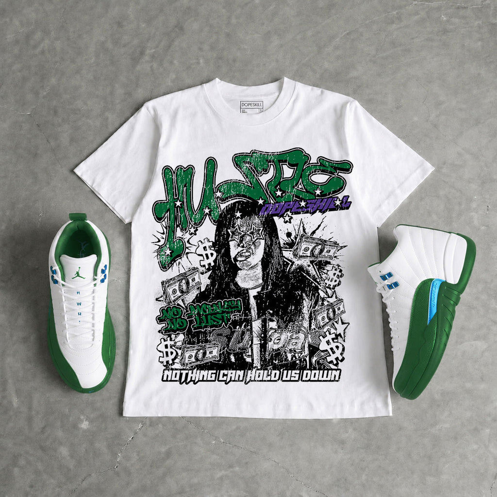 Bucks 12s DopeSkill Oversize Print T-Shirt No Money No Lust Graphic