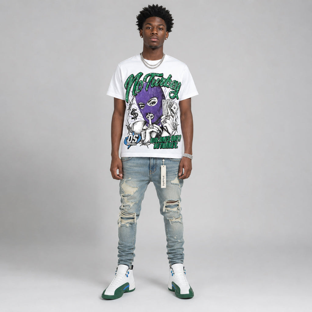 Bucks 12s DopeSkill Oversize Print T-Shirt No Turkey Graphic