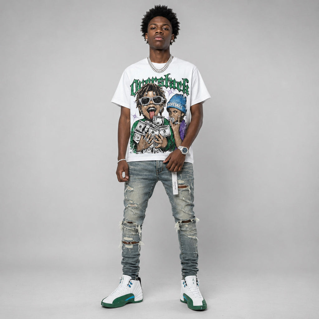 Bucks 12s DopeSkill Oversize Print T-Shirt Overstack Graphic
