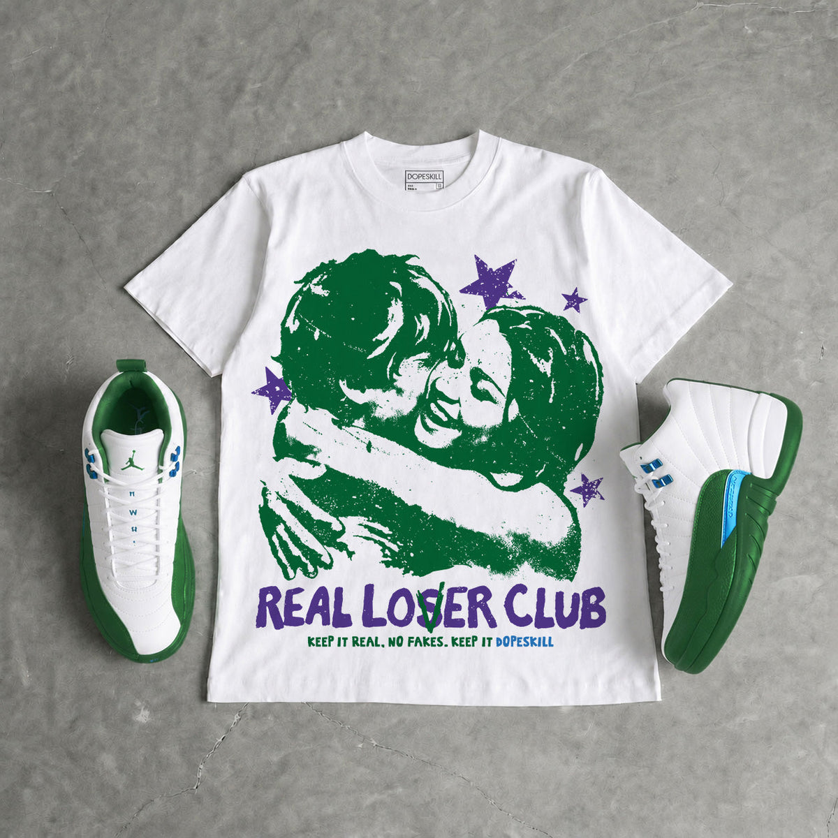 Bucks 12s DopeSkill Oversize Print T-Shirt Real Lover Club Graphic