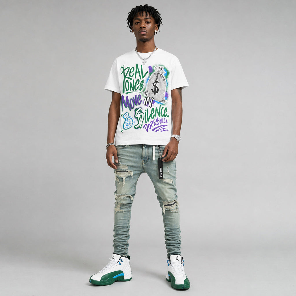 Bucks 12s DopeSkill T-Shirt Real Ones Move In Silence Graphic