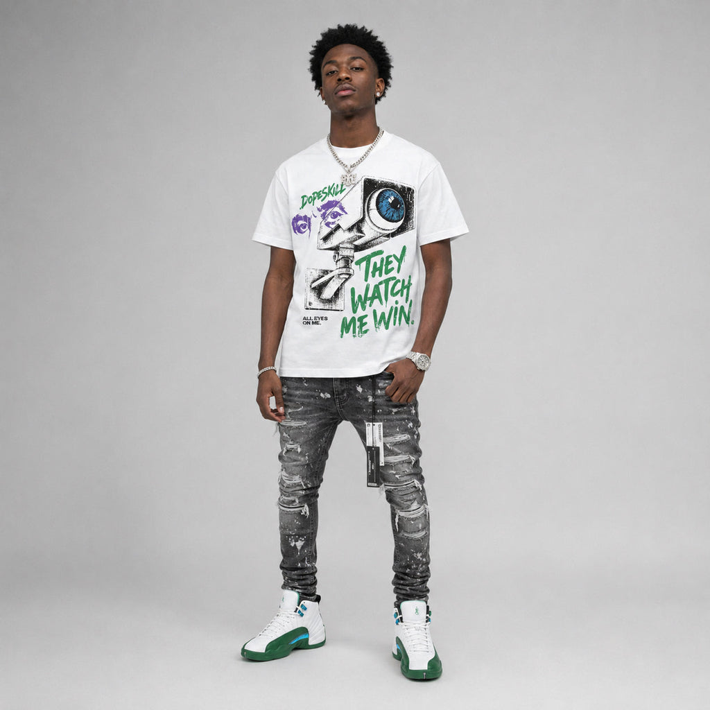 Bucks 12s DopeSkill T-Shirt They Watch Me Win Graphic