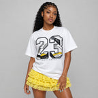 Tour Yellow 4s DopeSkill T-Shirt 23 with 4s Pattern Graphic