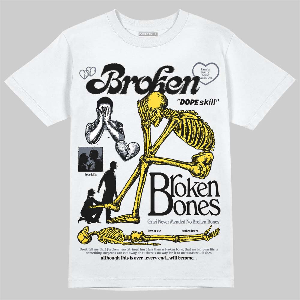 Tour Yellow 4s DopeSkill T-Shirt Broken Bones Graphic
