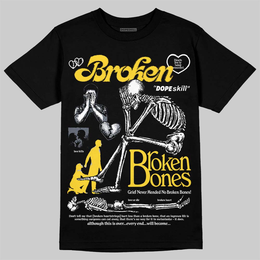 Tour Yellow 4s DopeSkill T-Shirt Broken Bones Graphic