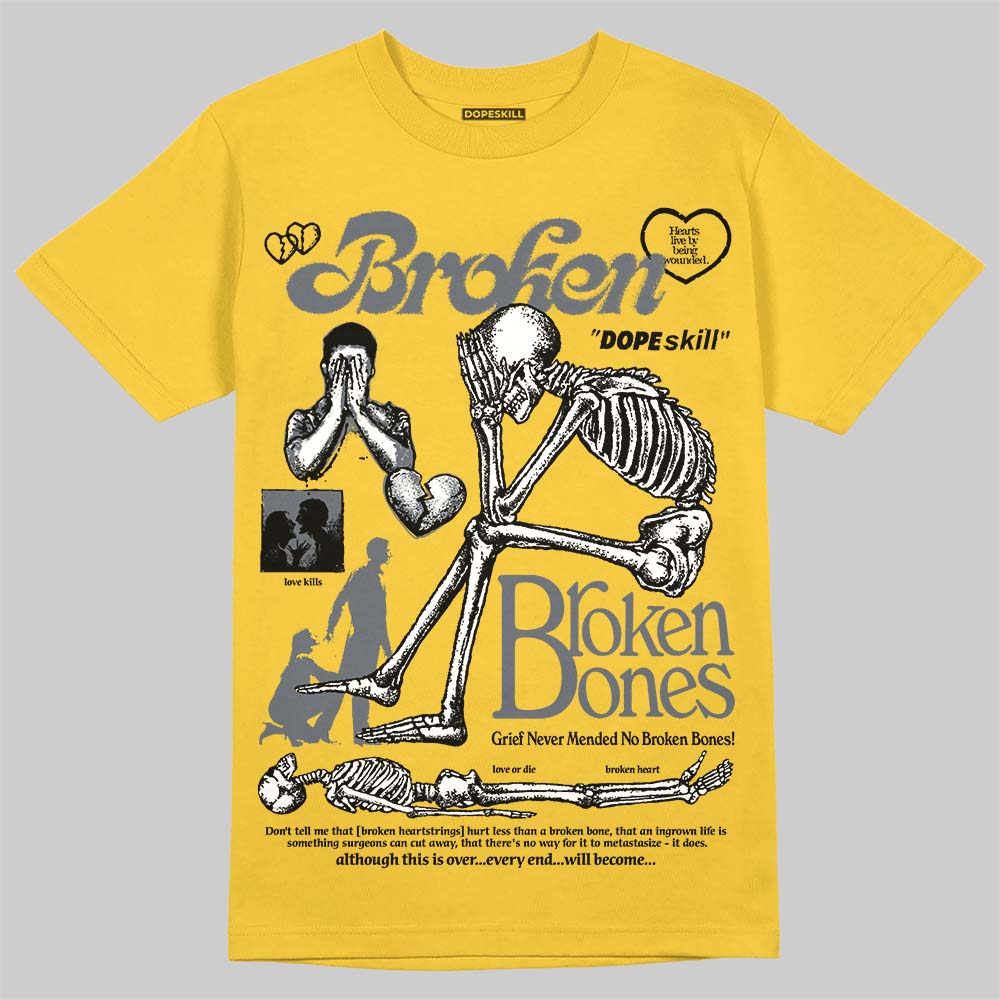 Tour Yellow 4s DopeSkill T-Shirt Broken Bones Graphic