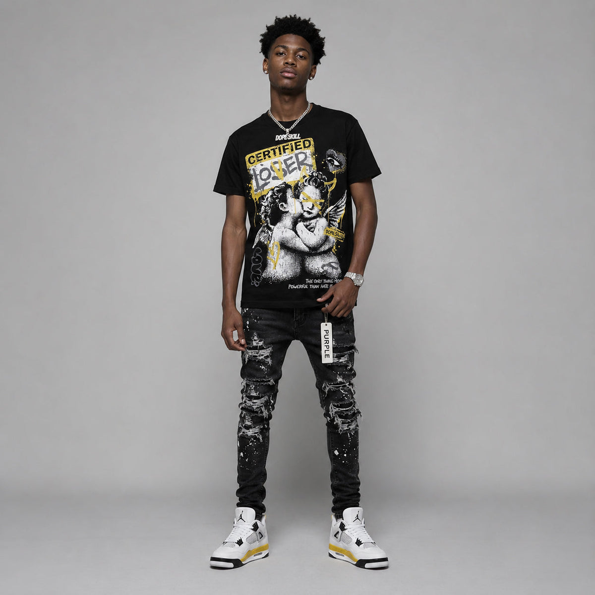 Tour Yellow 4s DopeSkill T-Shirt Certified Lover Graphic