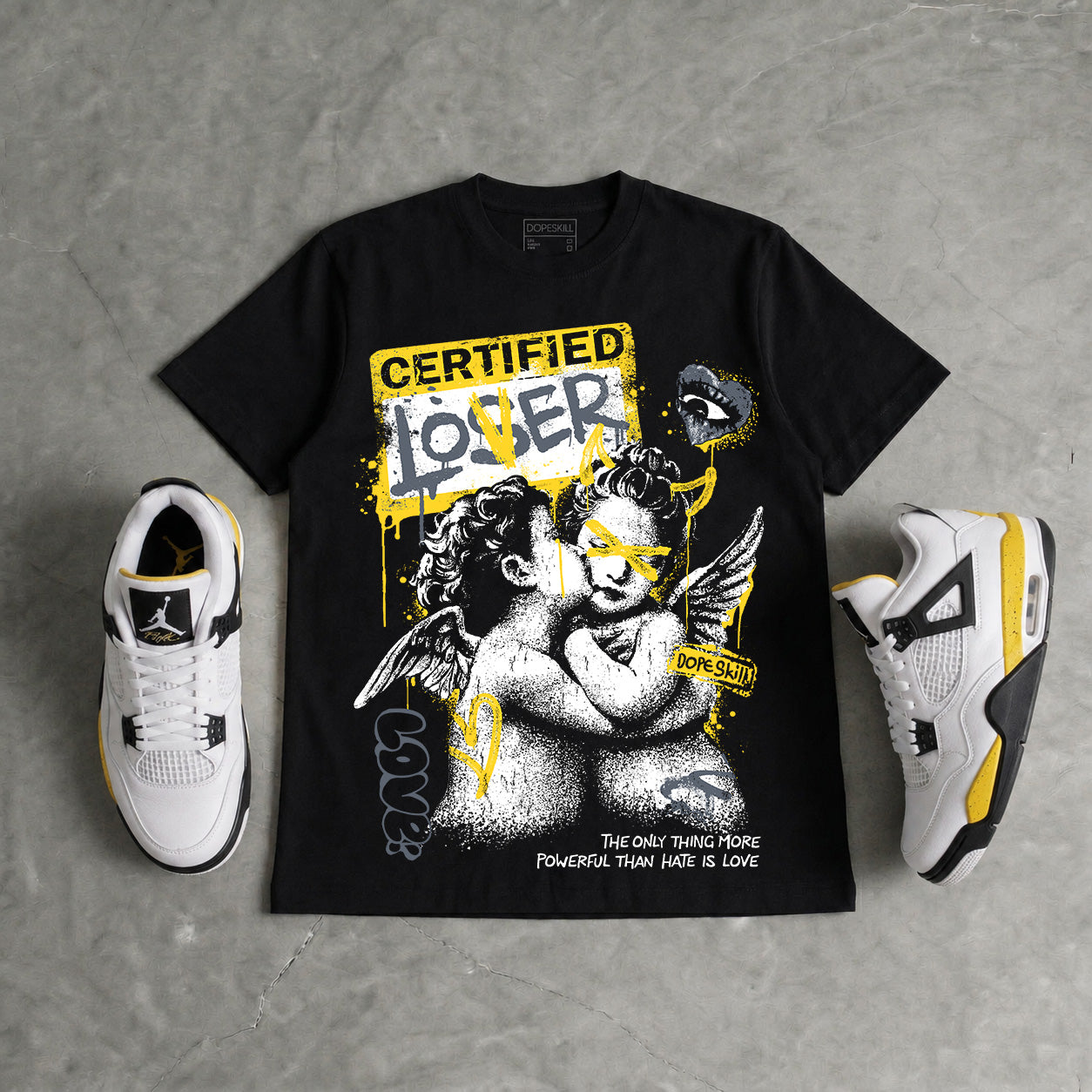 Tour Yellow 4s DopeSkill T-Shirt Certified Lover Graphic