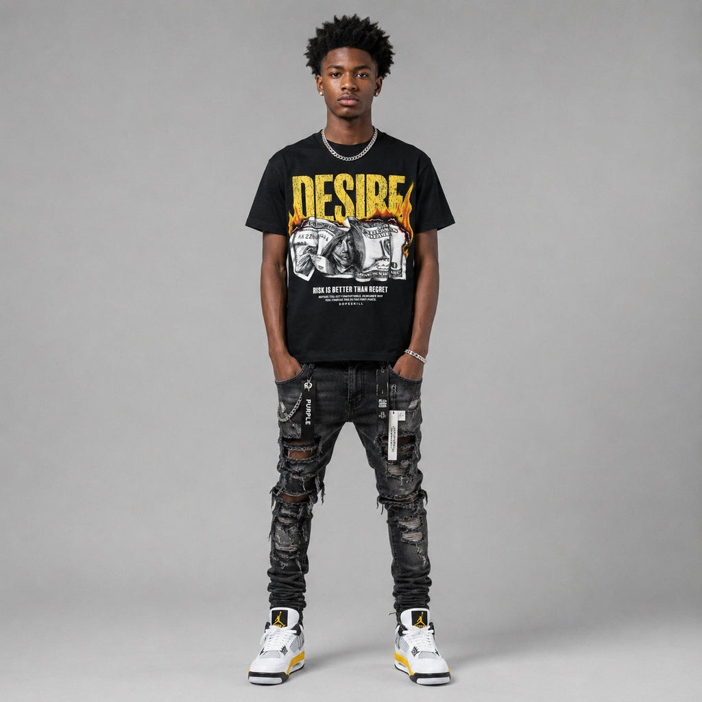 Tour Yellow 4s DopeSkill T-Shirt Desire Graphic