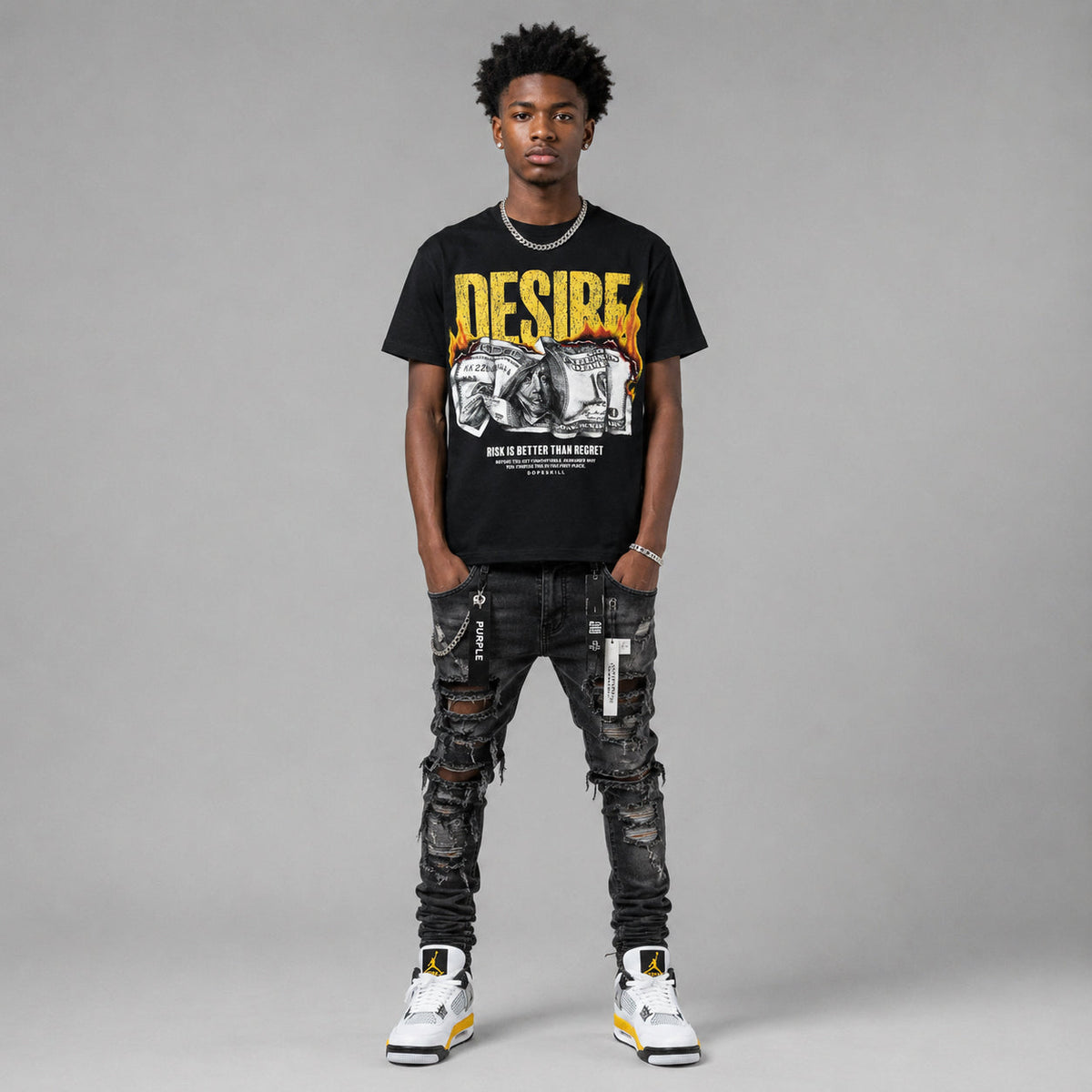 Tour Yellow 4s DopeSkill T-Shirt Desire Graphic