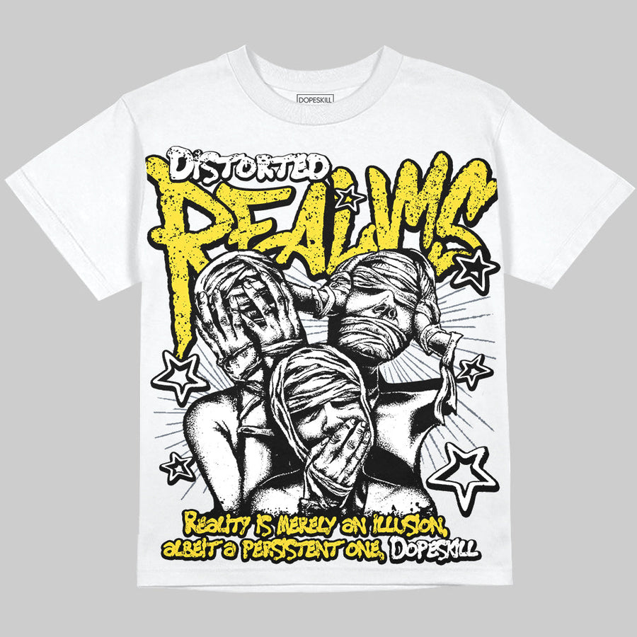 Tour Yellow 4s ChanceGift Oversize Print T-Shirt Distorted Realms Graphic