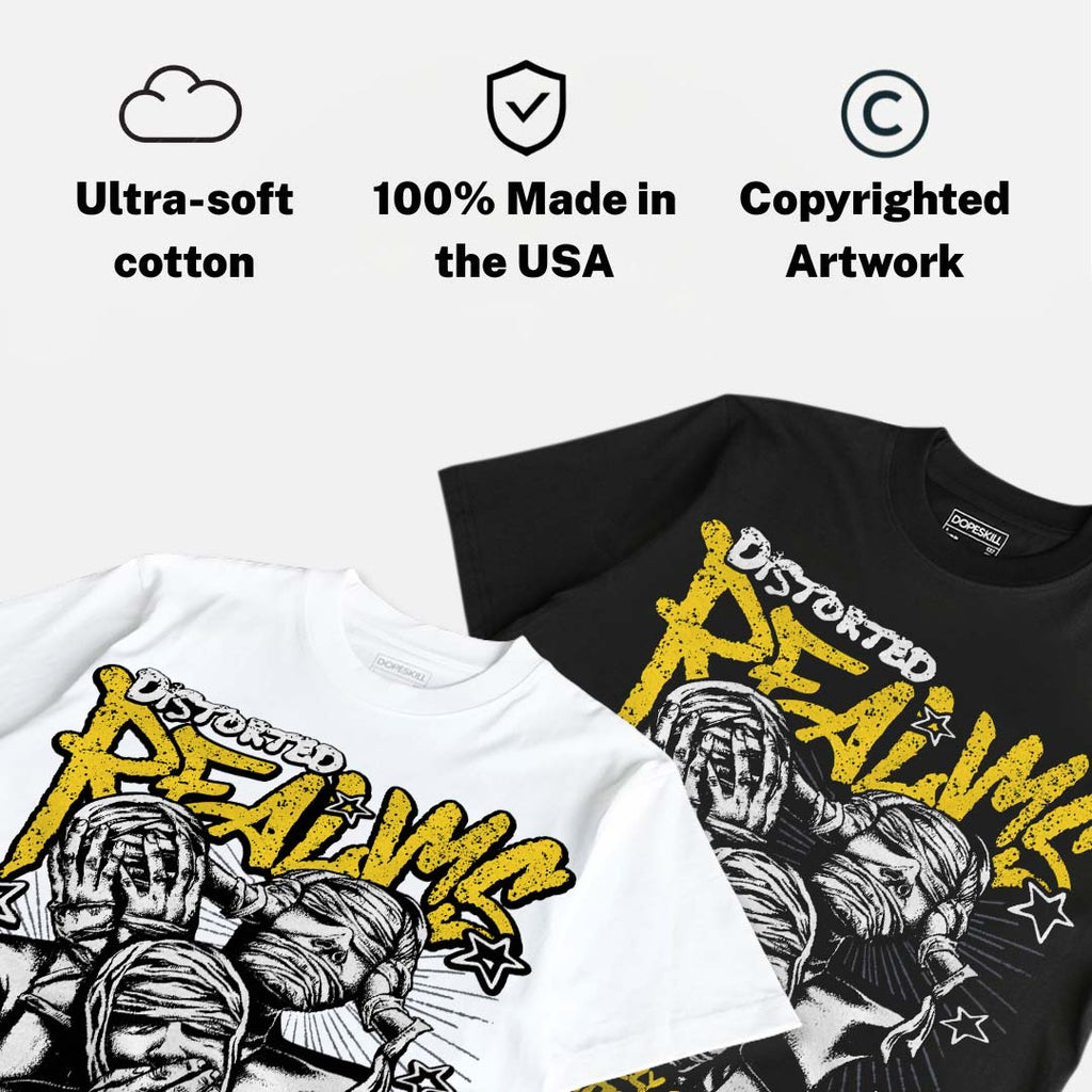 Tour Yellow 4s DopeSkill Oversize Print T-Shirt Distorted Realms Graphic