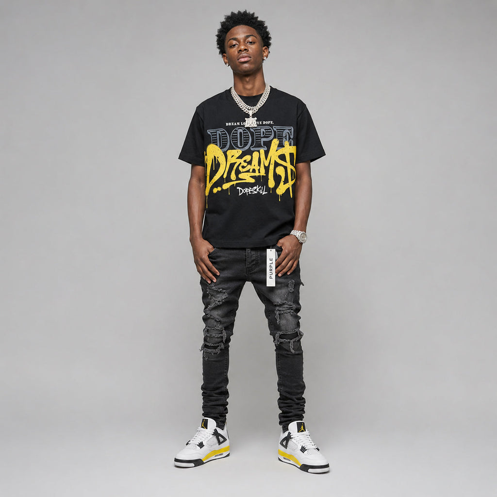 Tour Yellow 4s DopeSkill T-Shirt Dope Dreams Graphic