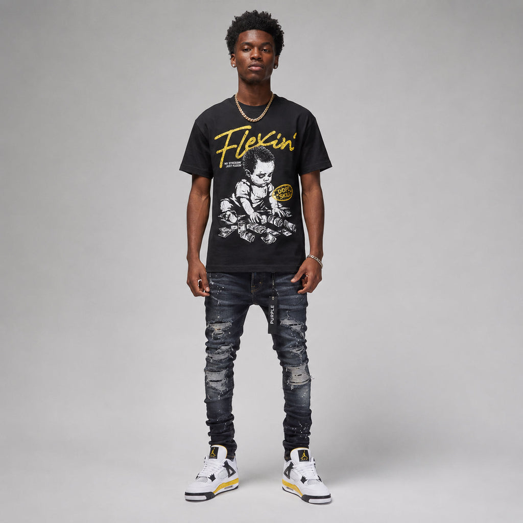Tour Yellow 4s DopeSkill T-Shirt Flexin' Graphic