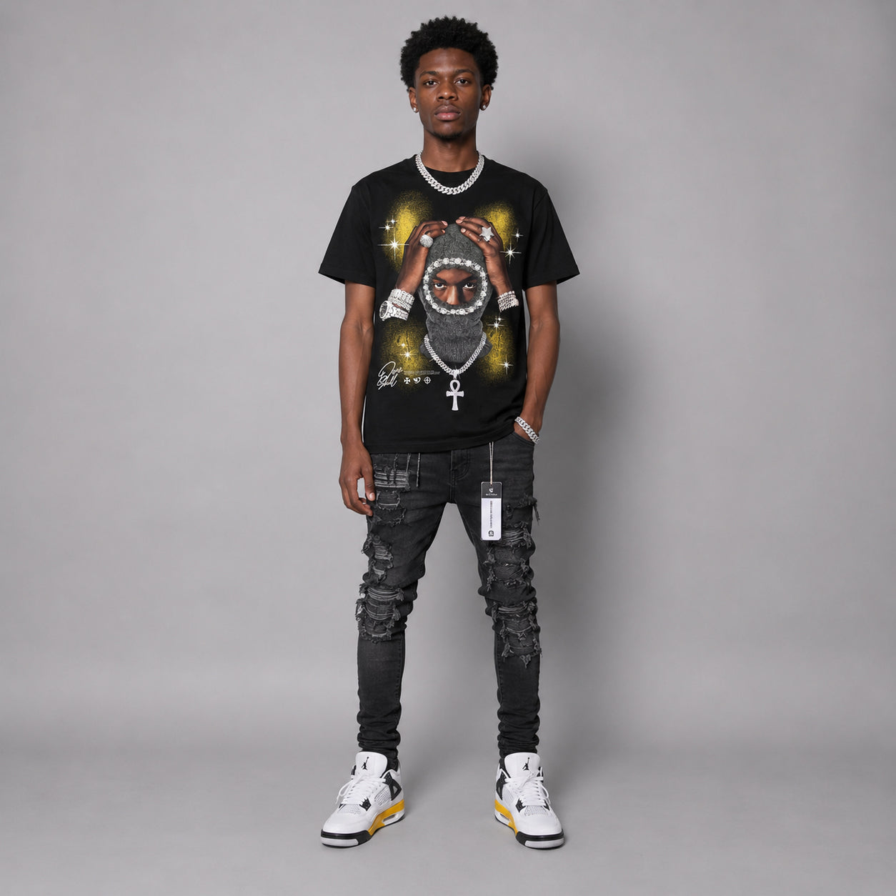 Tour Yellow 4s DopeSkill T-Shirt Key of Life Graphic