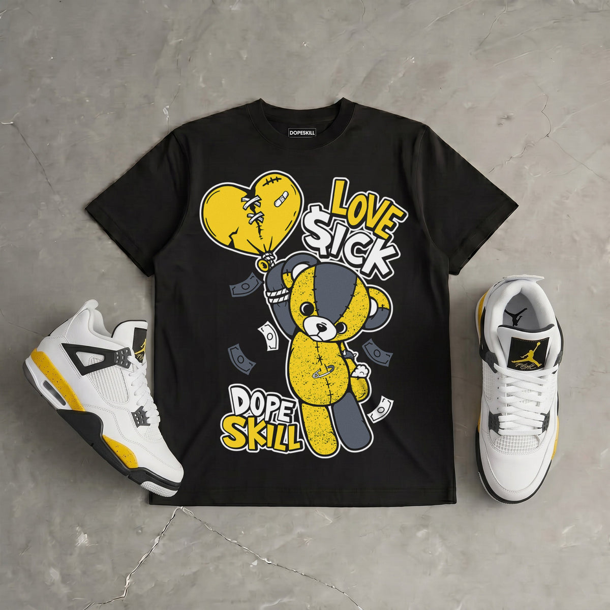 Tour Yellow 4s DopeSkill T-Shirt Love Sick Graphic