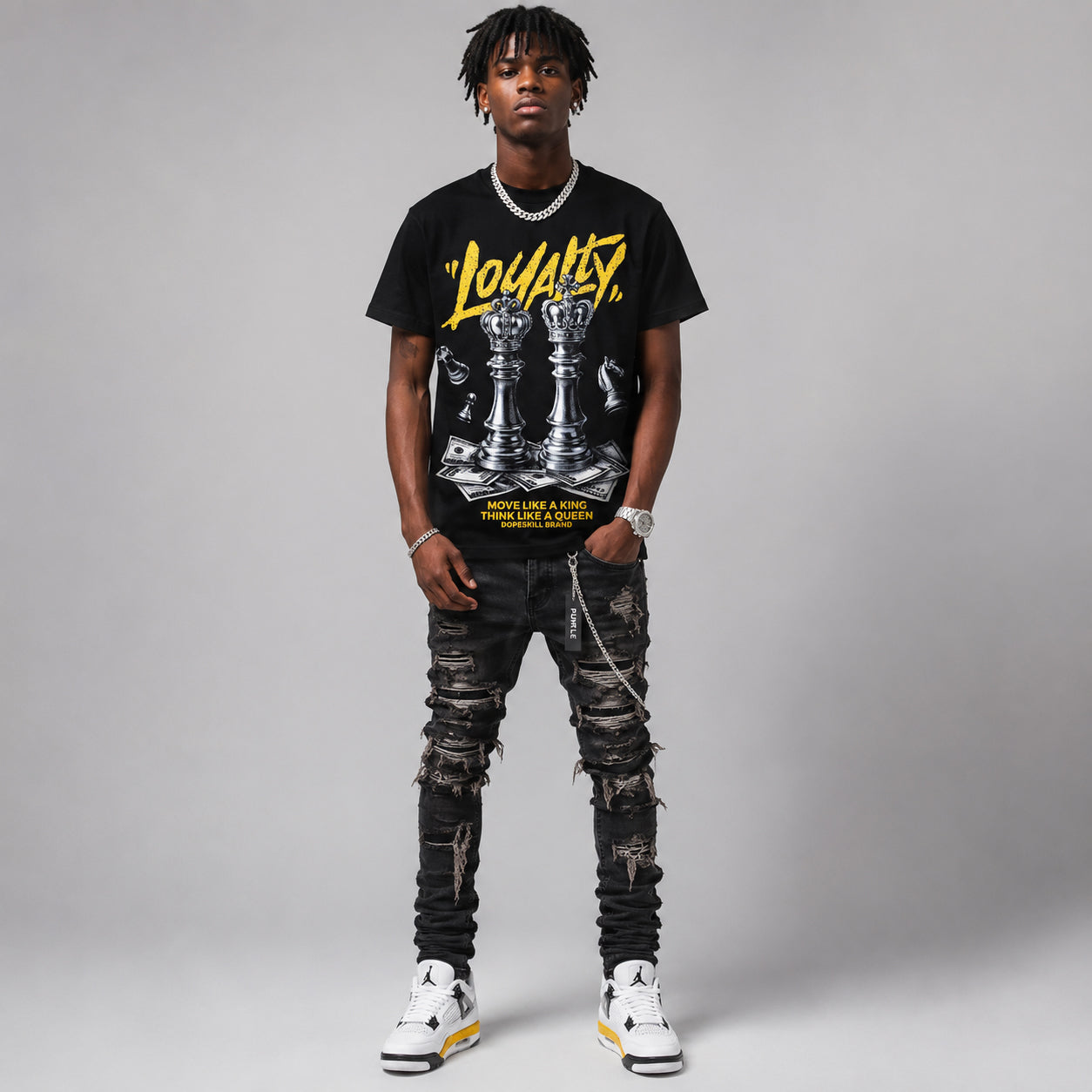 Tour Yellow 4s DopeSkill T-Shirt Loyalty Graphic