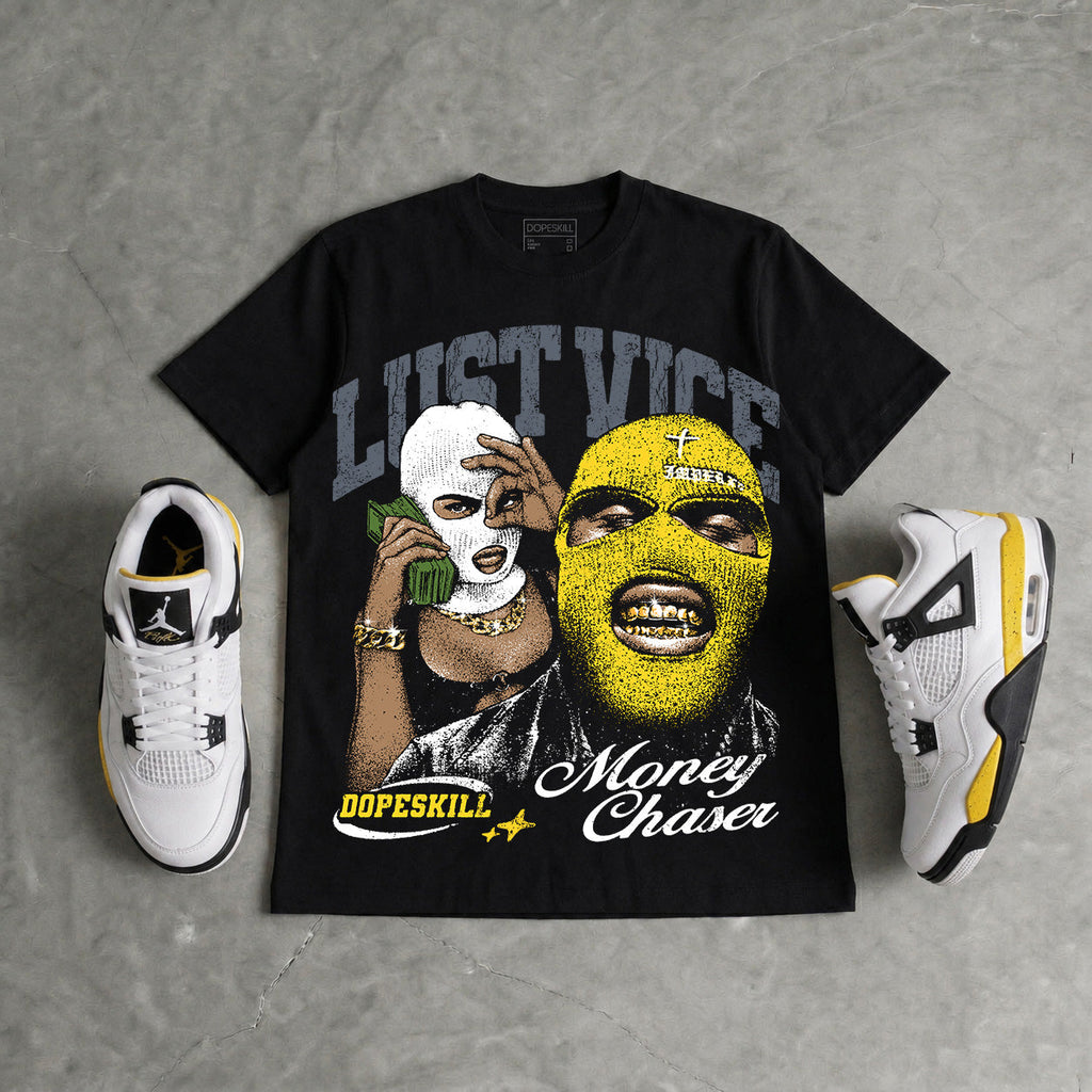 Tour Yellow 4s DopeSkill Oversize Print T-Shirt Lust Vice Graphic