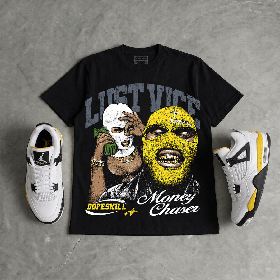Tour Yellow 4s DopeSkill Oversize Print T-Shirt Lust Vice Graphic