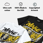 Tour Yellow 4s DopeSkill T-Shirt Make Money Not Friend Typo Graphic