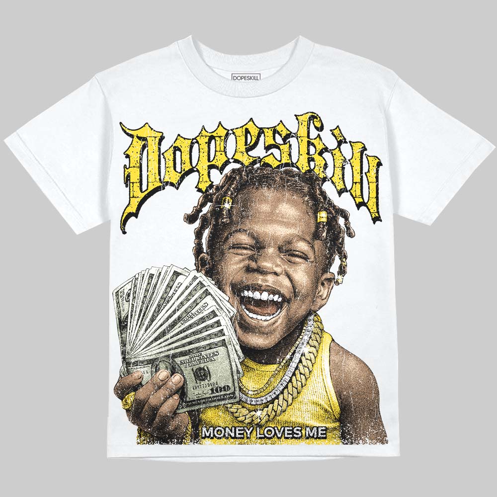 Tour Yellow 4s DopeSkill Oversize Print T-Shirt Money Loves Me Graphic