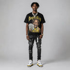 Tour Yellow 4s DopeSkill Oversize Print T-Shirt Money Loves Me Graphic