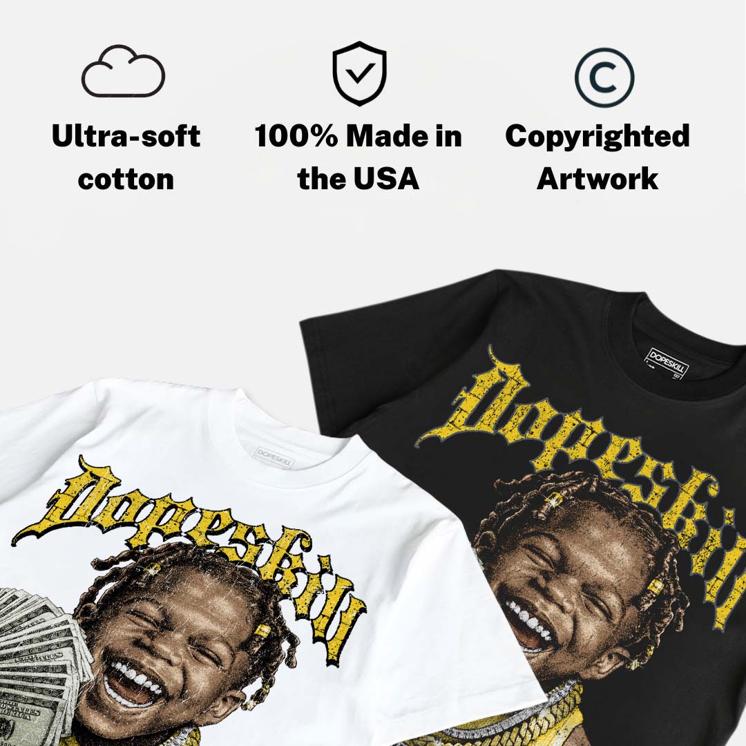 Tour Yellow 4s DopeSkill Oversize Print T-Shirt Money Loves Me Graphic
