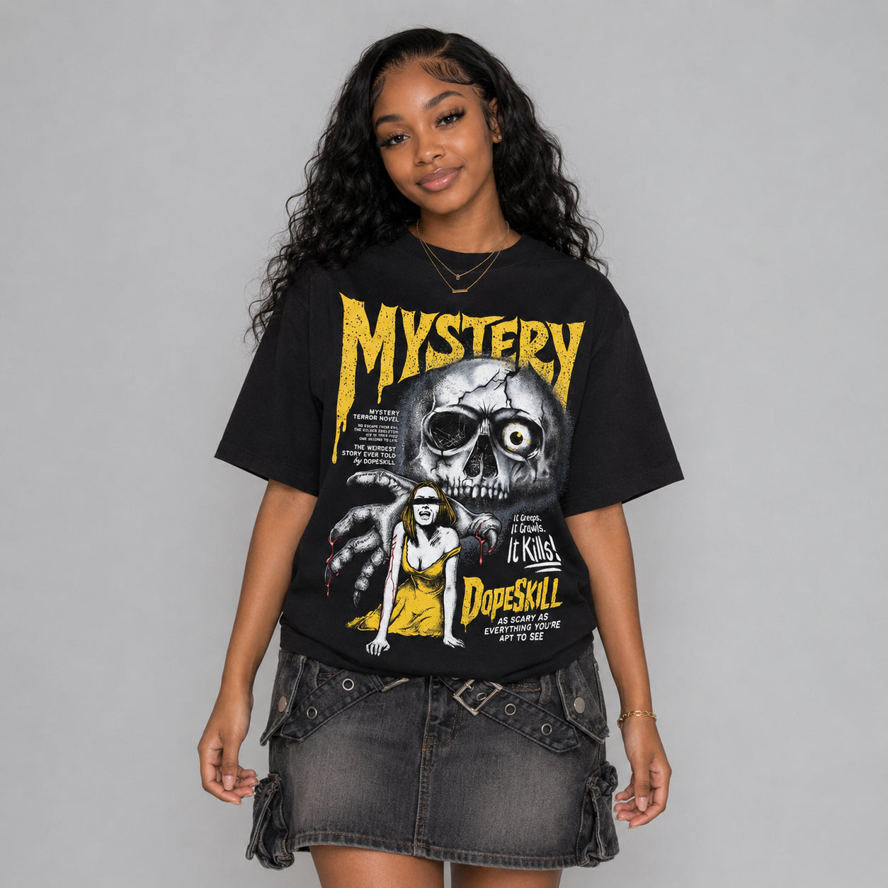 Tour Yellow 4s DopeSkill T-Shirt Mystery Ghostly Grasp Graphic