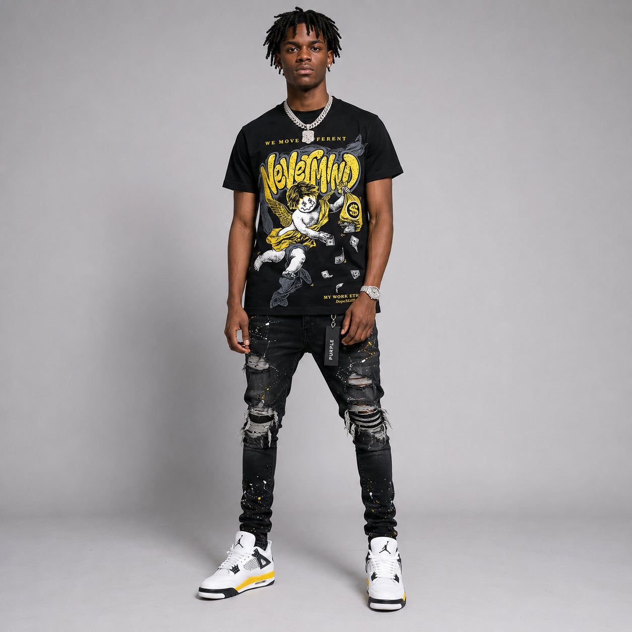 Tour Yellow 4s DopeSkill T-Shirt Nevermind Graphic