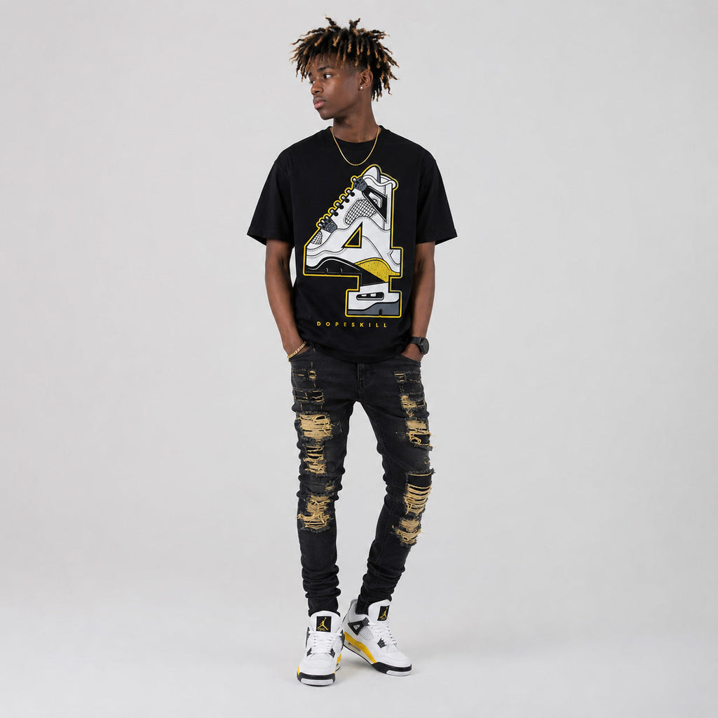 Tour Yellow 4s DopeSkill T-Shirt No.4 Graphic
