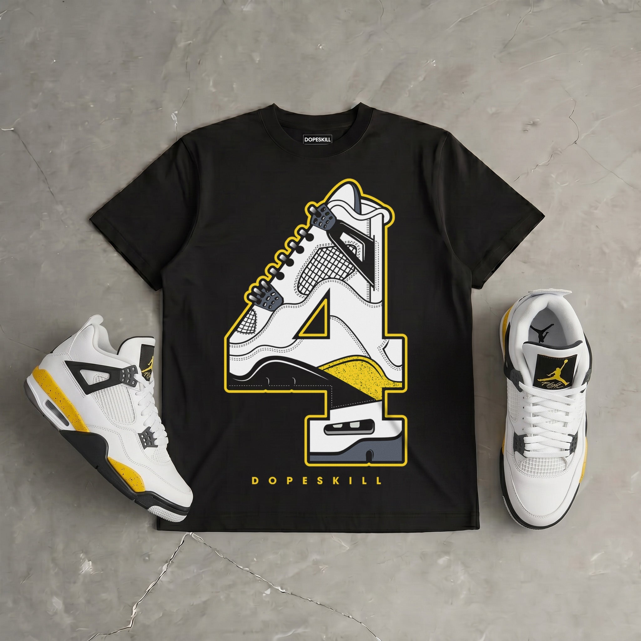 Tour Yellow 4s DopeSkill T-Shirt No.4 Graphic