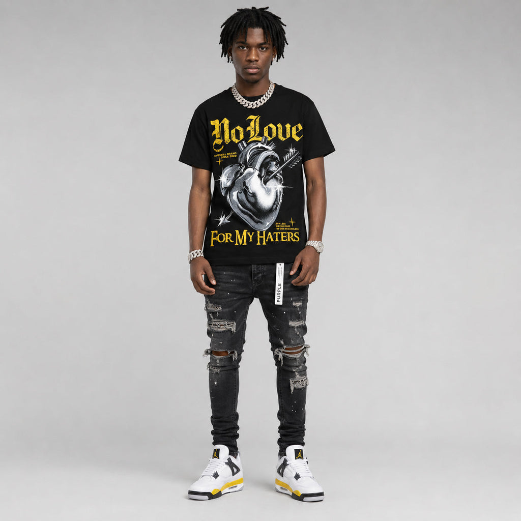 Tour Yellow 4s DopeSkill T-Shirt No Love For My Haters Graphic