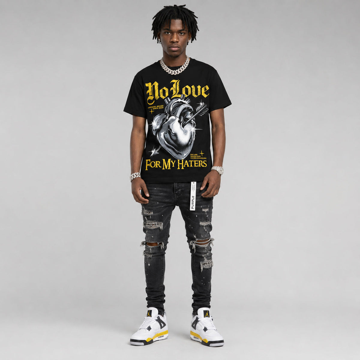 Tour Yellow 4s DopeSkill T-Shirt No Love For My Haters Graphic