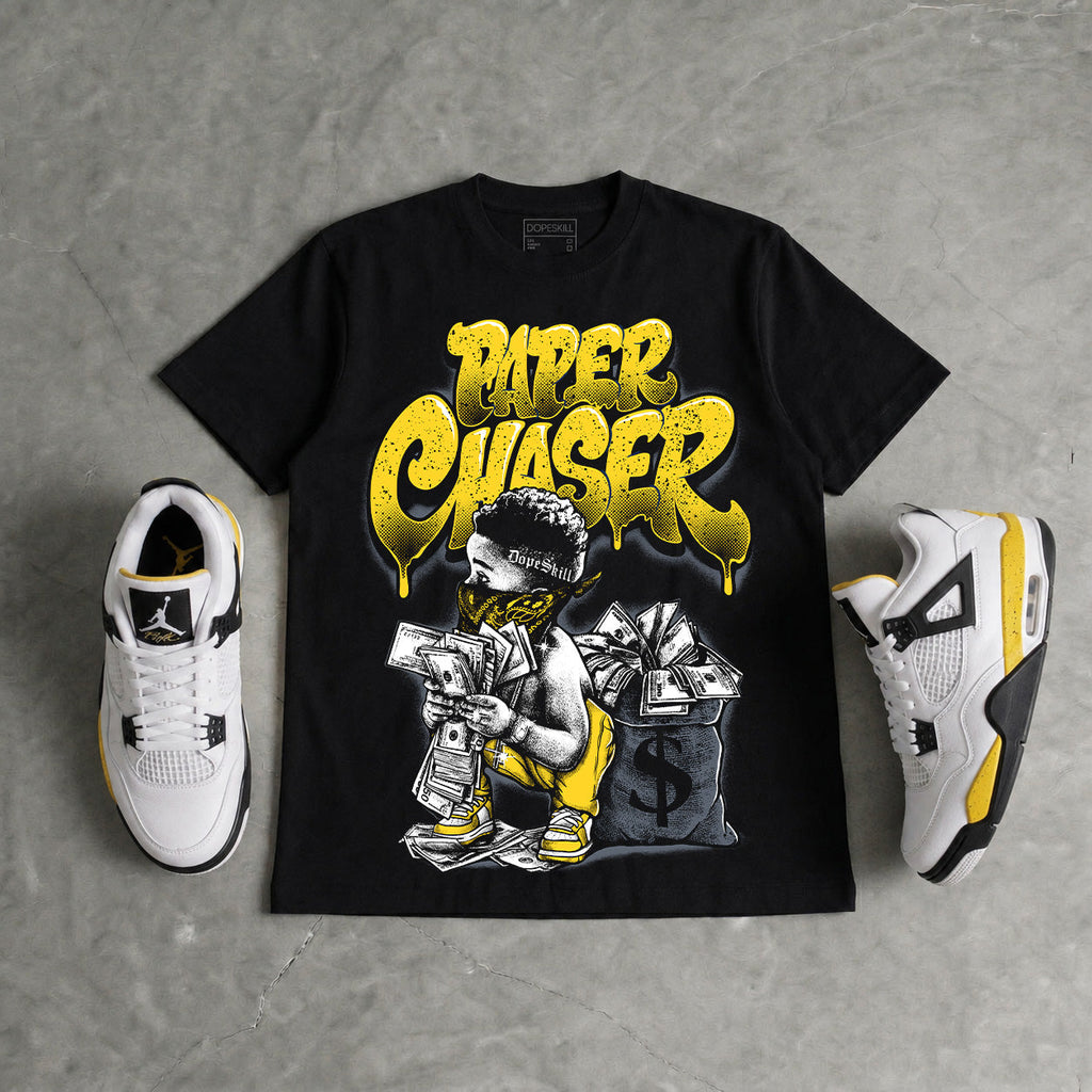 Tour Yellow 4s DopeSkill T-Shirt Paper Chaser Boy Graphic