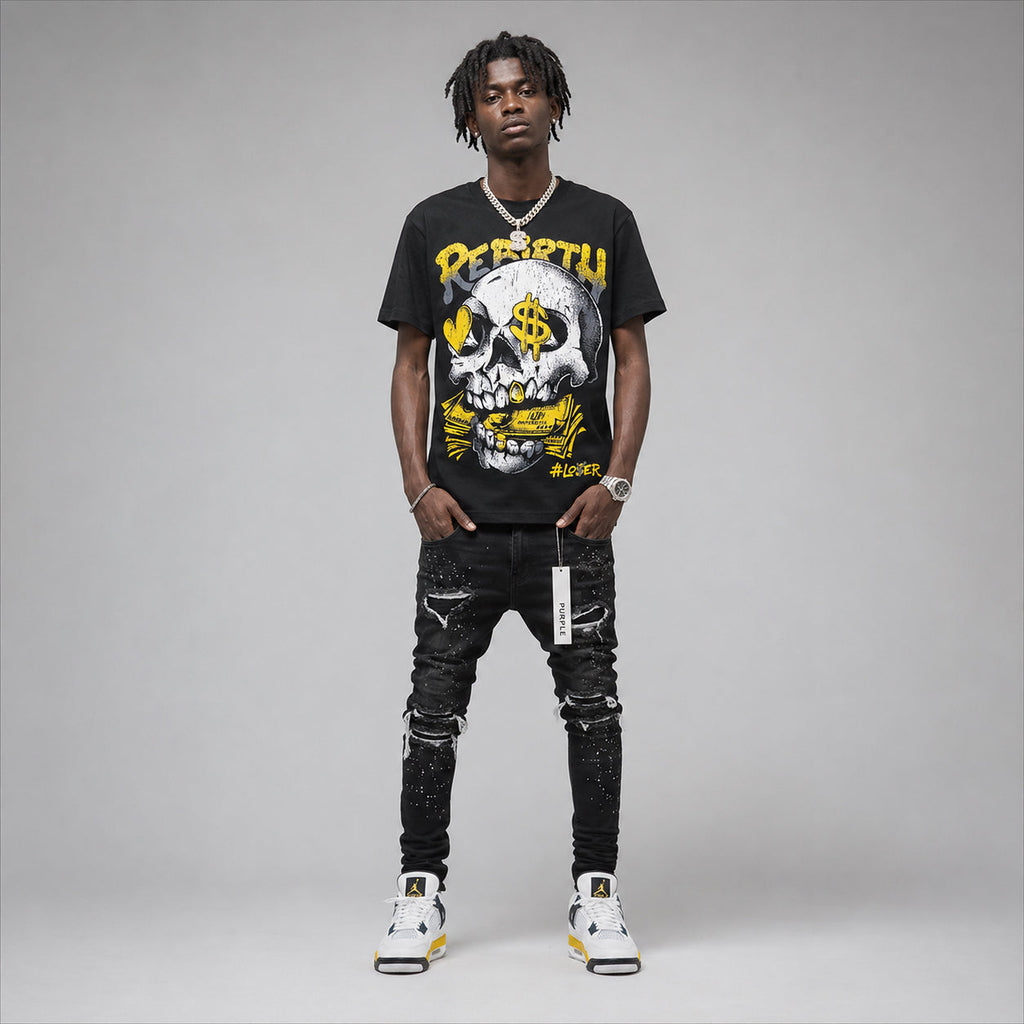 Tour Yellow 4s DopeSkill T-Shirt Rebirth Graphic