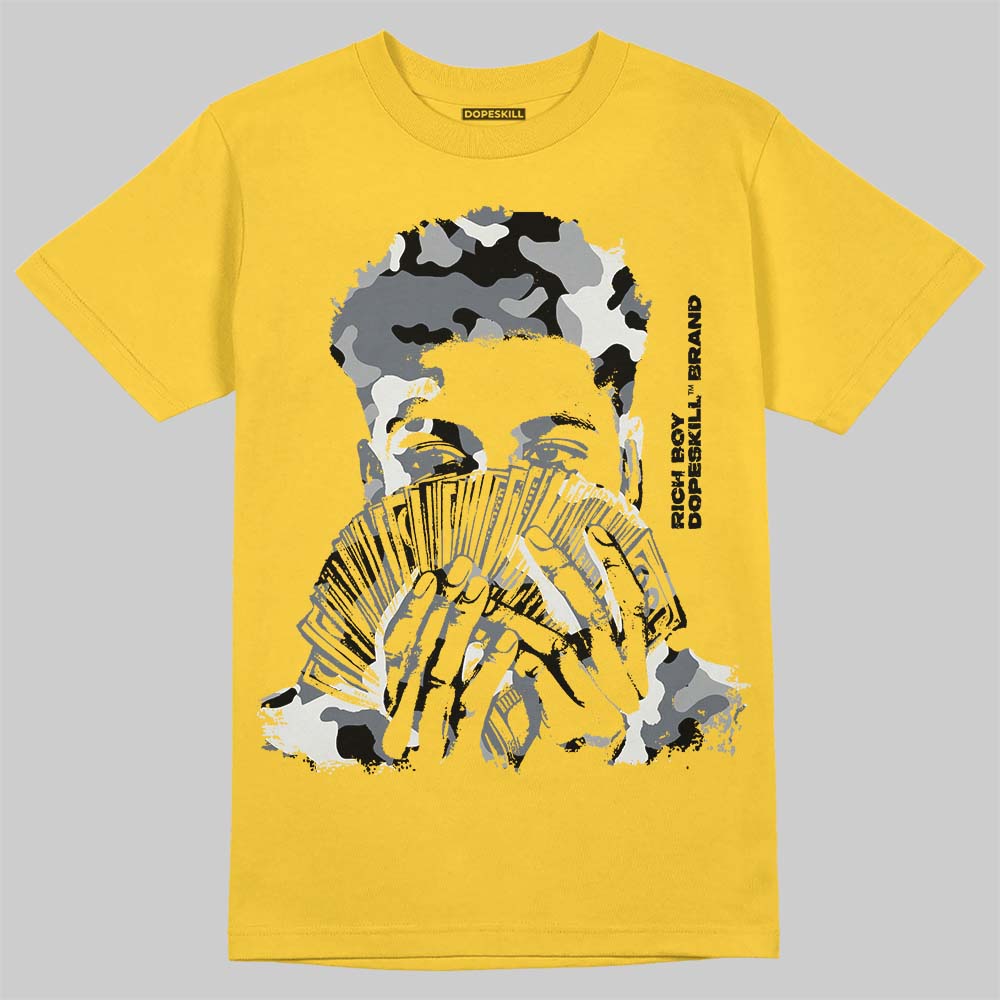 Tour Yellow 4s DopeSkill T-Shirt Rich Boy Camo Graphic