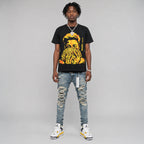 Tour Yellow 4s DopeSkill T-Shirt Rich Boy Camo Graphic
