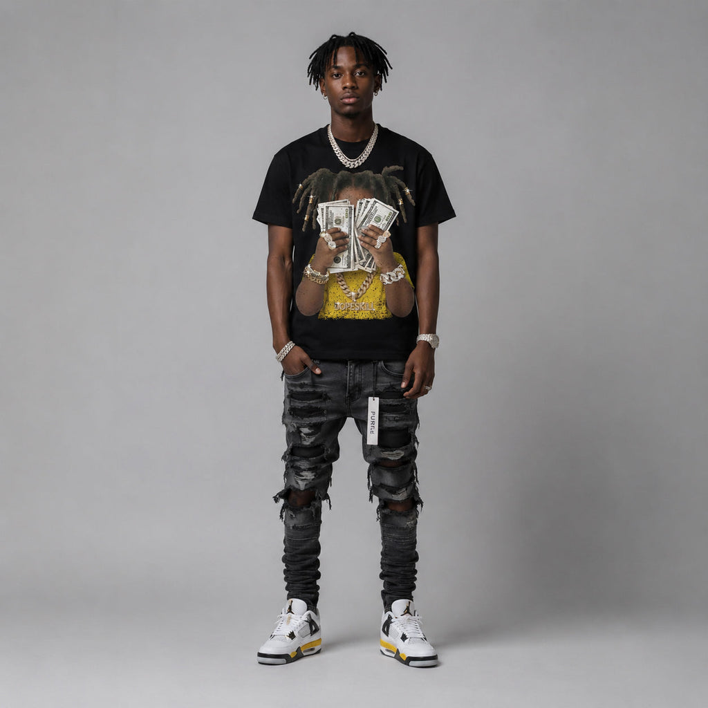 Tour Yellow 4s DopeSkill T-Shirt Rich Youth Graphic