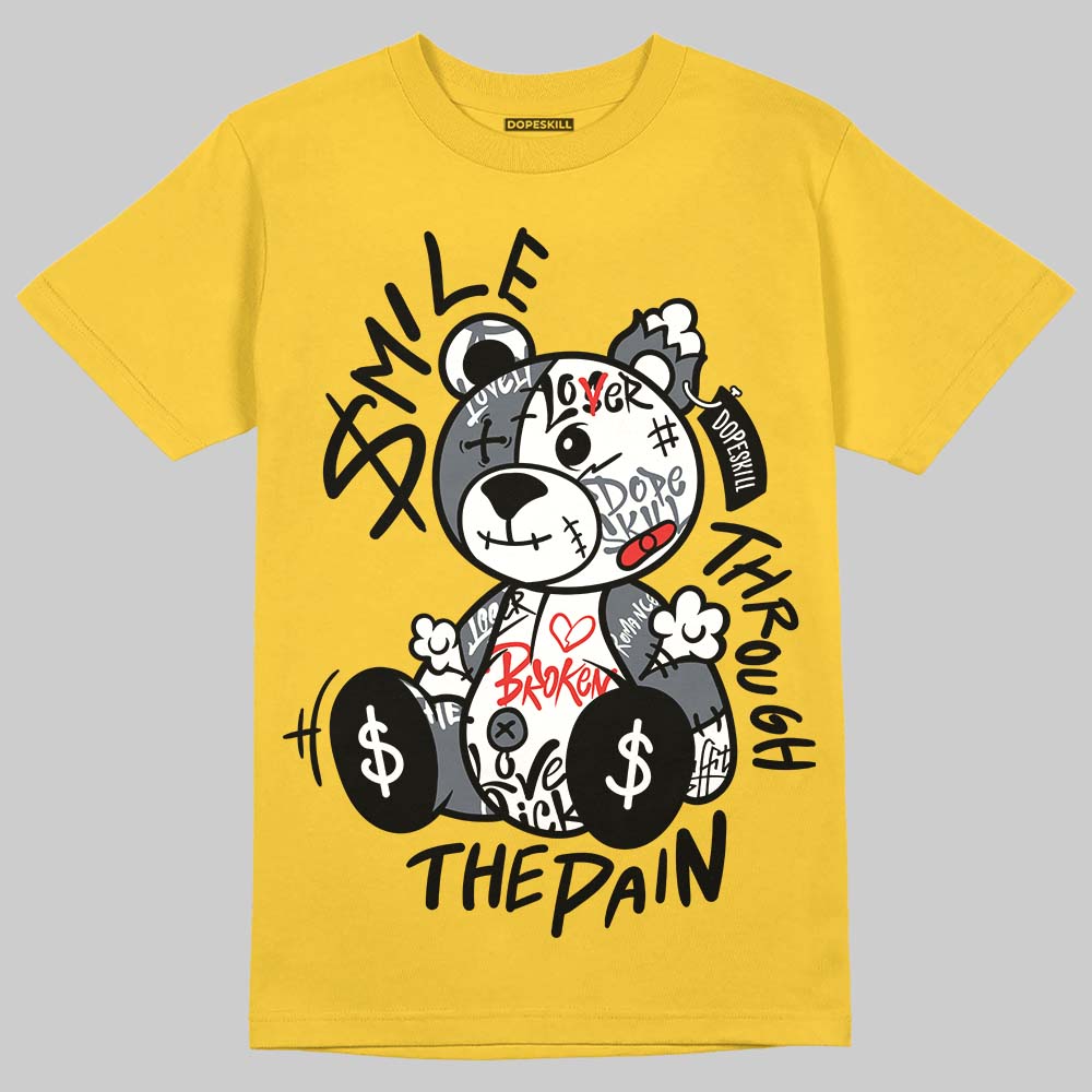 Tour Yellow 4s DopeSkill T-Shirt Smile Through The Pain Graphic