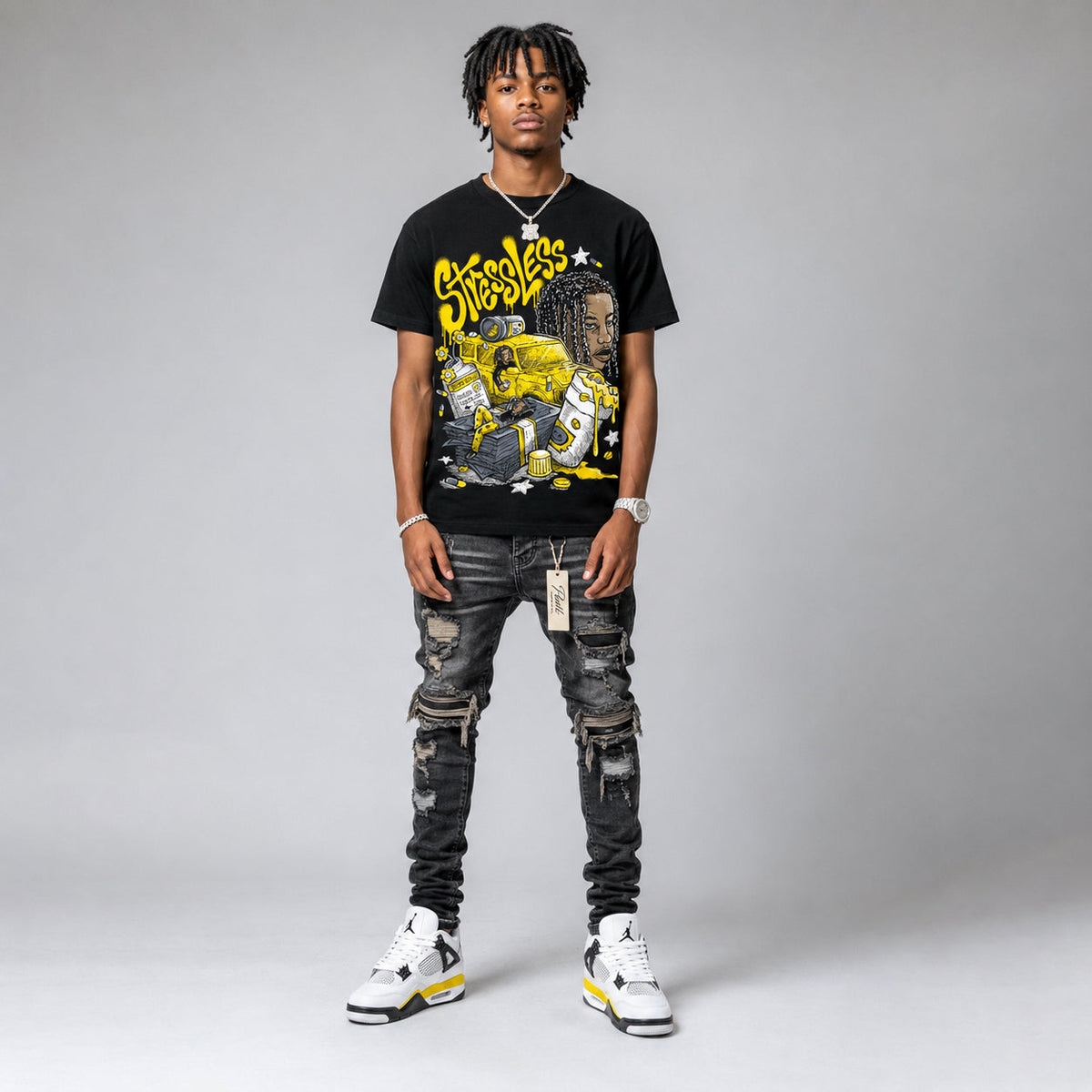 Tour Yellow 4s DopeSkill T-Shirt Stressless Graphic